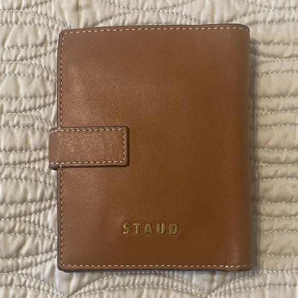 STAUD brown leather bifold wallet - Picture 4 of 15